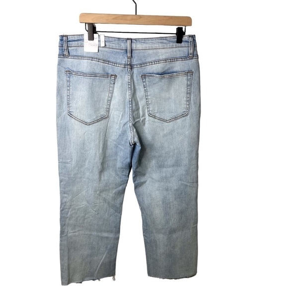 STS Blue Avery Ripped High Waist Crop Jeans Light Wash Size 31 C1857 JA7 - Picture 3 of 8